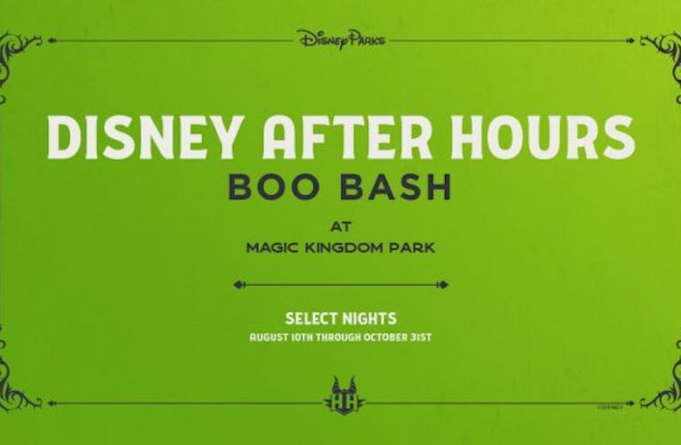 Disney After Hours BOO BASH’ con temática de Halloween llega a Magic Kingdom