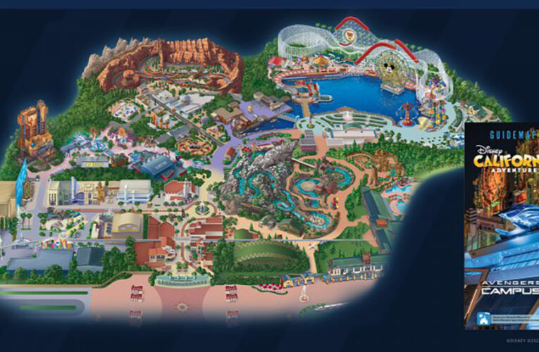 Primer vistazo: mapa guía para el campus de los Vengadores en Disney California Adventure Park